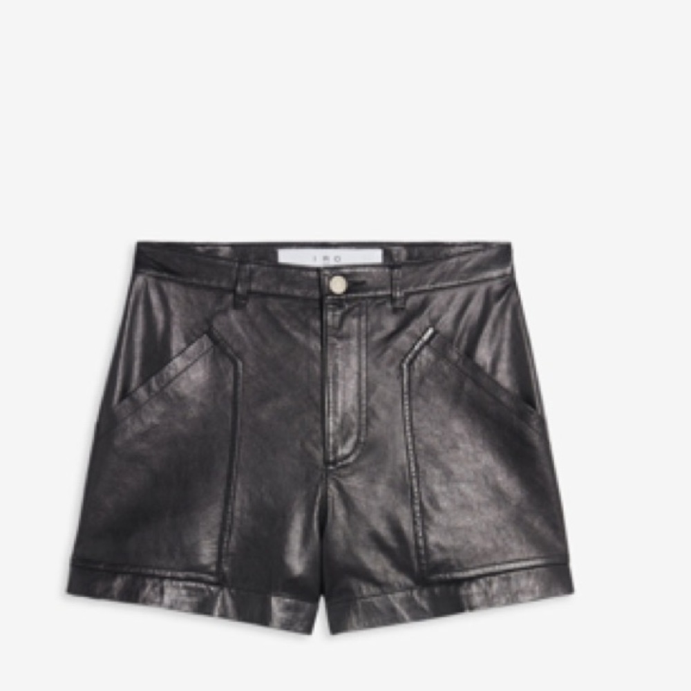 IRO PARIS “Moller” Black Leather Shorts - Size 36 Women’s 2 - Winter 2022